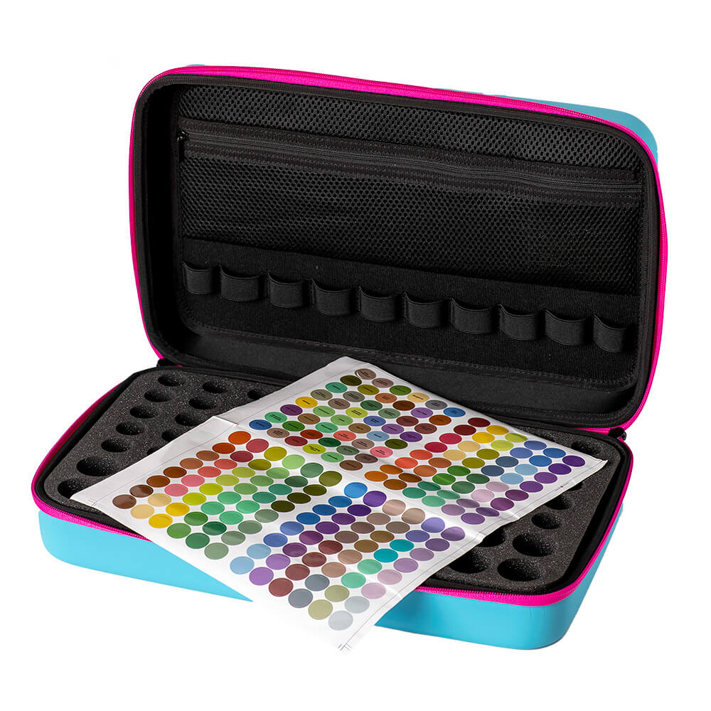 70-Count XL Hard-Top Carrying Cases - Light Blue