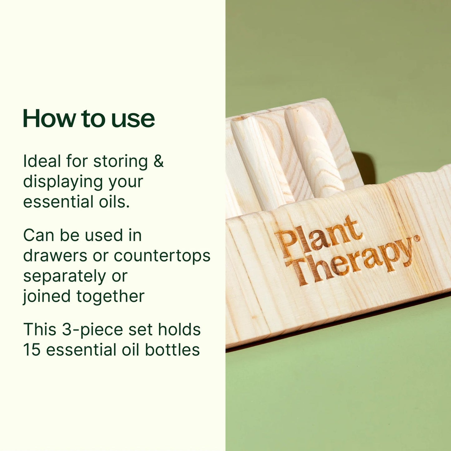 Essential Oil Wooden Storage Display - Set of 3