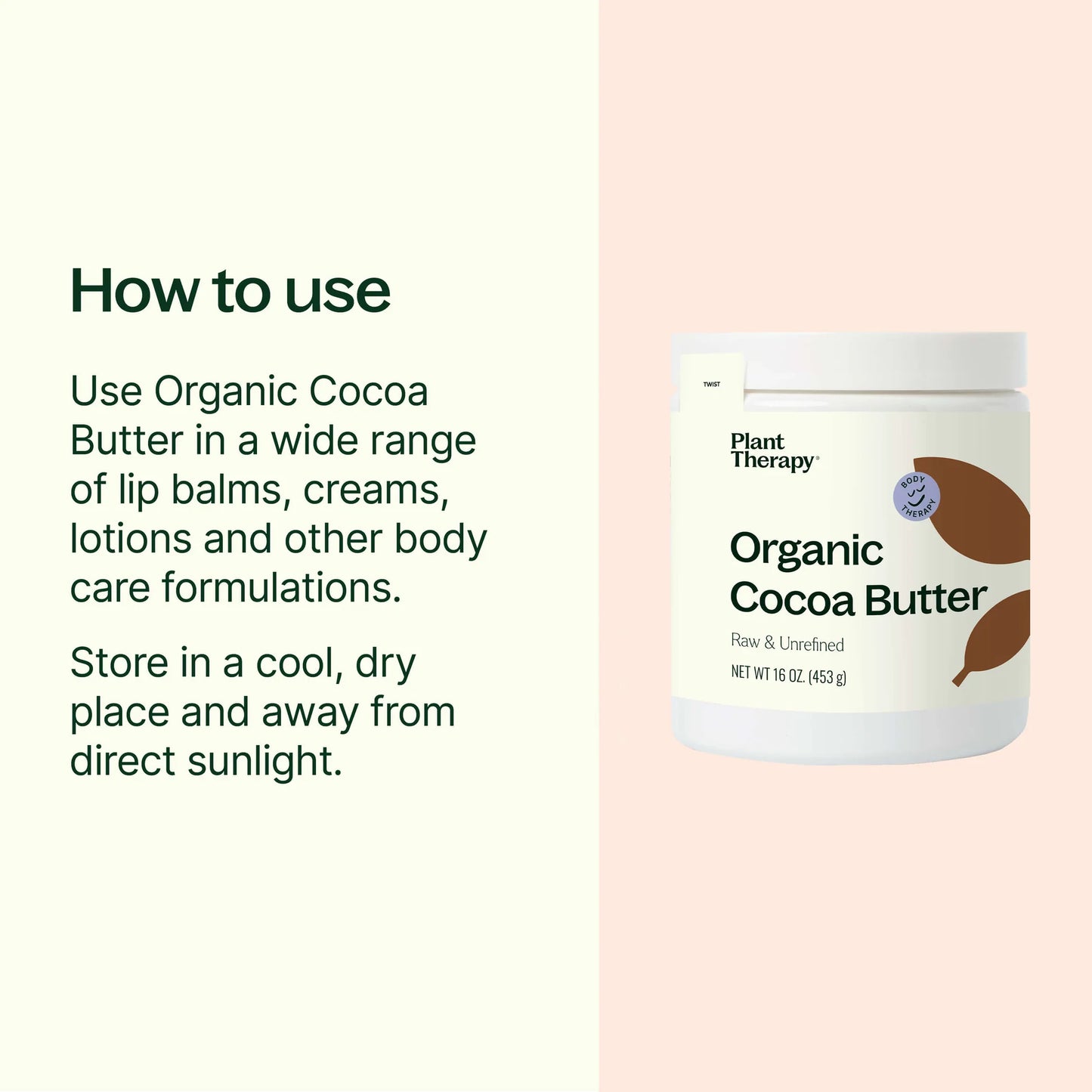 Organic cocoa butter