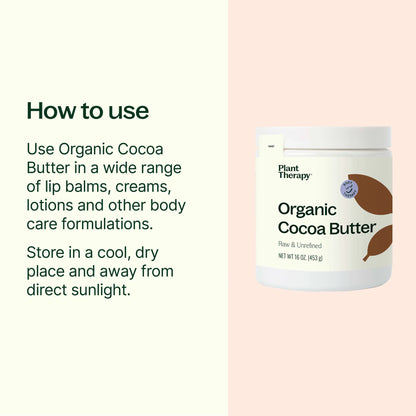 Organic cocoa butter