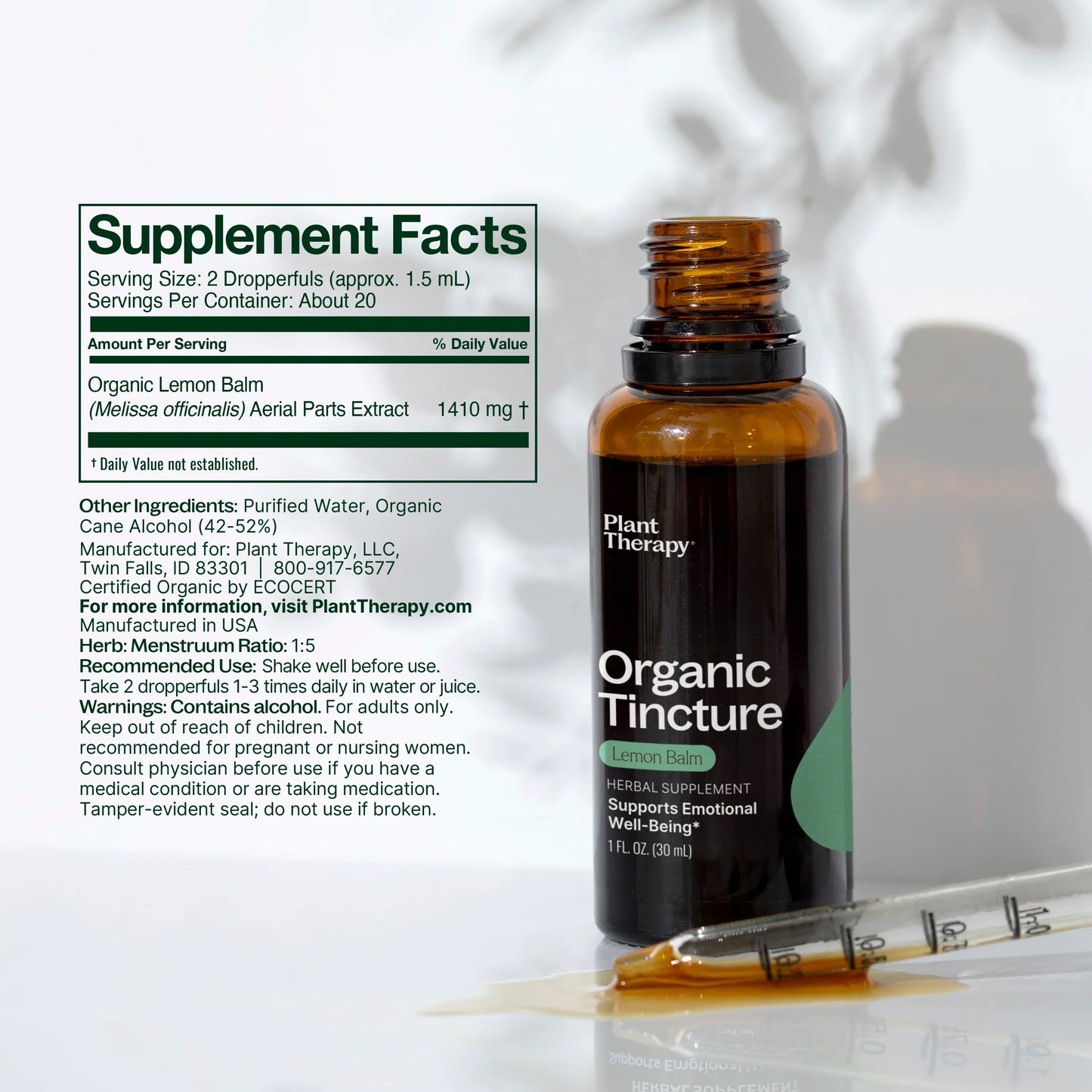 Organic Lemon Balm Tincture