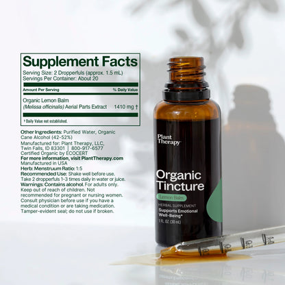 Organic Lemon Balm Tincture