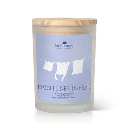 Fresh Linen Breeze Naturally Scented Candle