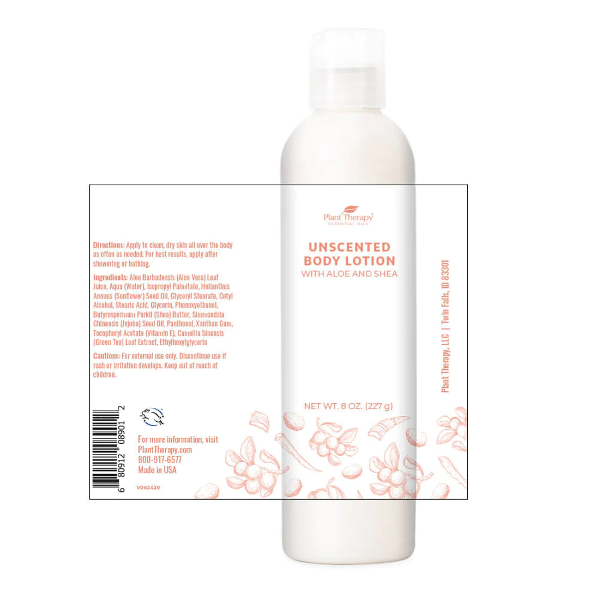 Unscented Body Lotion with Aloe and Shea