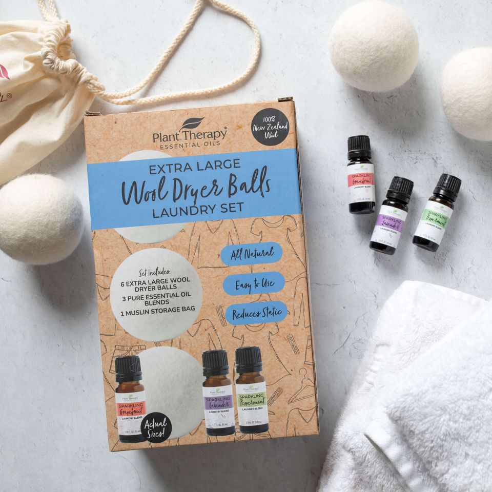 Wool Dryer Balls 6 Pack and Sparkling Laundry Blend 3 Pack - 3rd Day Creation